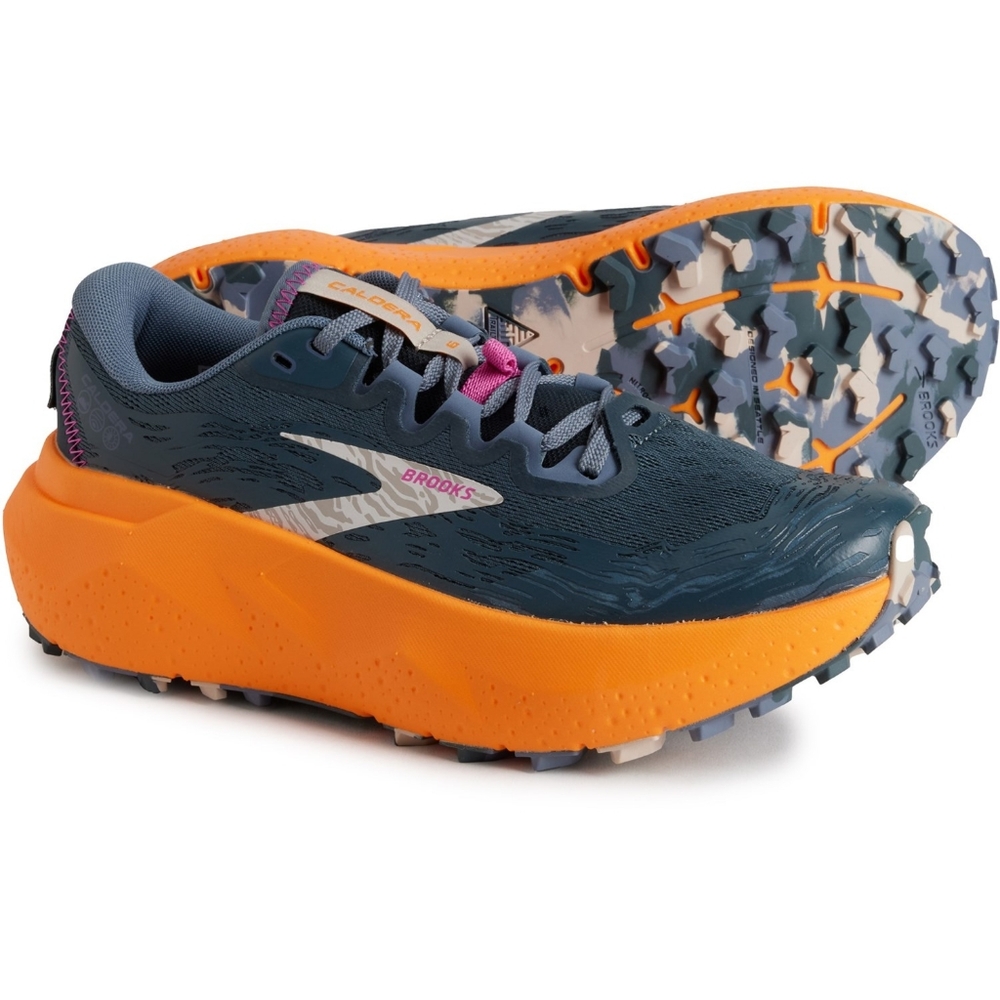 Brooks Women's Teal and Orange Trail Running Shoes